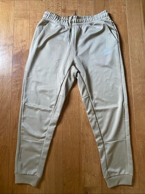 Nike Tan Jogger Pants with White Logo